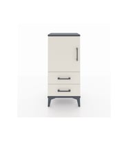 Arges Komodin 2 Raflı 2 Çekmeceli Tek Kapaklı 44x30x96 Antrasit-Aytaşı