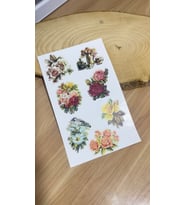Çiçekler Set a5 Boyutunda 2 Sayfa Toplam 14 Adet Sticker