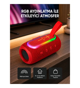 Mey İthalat® Yeni Nesil Bluetooth Taşınabilir Hoparlör – Enerji Tasarruflu, Yüksek Ses Kaliteli