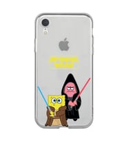 Iphone XR Uyumlu Sunger Bob Star Wars Desenli Şeffaf Telefon Kılıfı