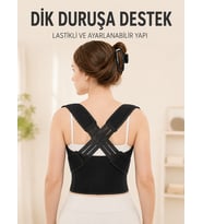 Sırt Destek Korsesi Dik Duruş İçin Ayarlanabilir Lastikli Postür ve Bel Korsesi