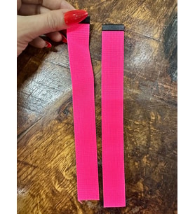 2 ADET FOSFORLU PEMBE DİKİŞ GİYİM AKSESUARI APLİKE 21X2,5 CM