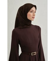 Floş Pamuk Eşarp 2 (Kahverengi)