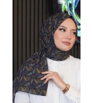 Dalgalı Desen Mor Soft Pamuk Şal Lila