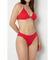 DoReMi Bağlama Detaylı Normal Bel Bikini Takım (Kırmızı)