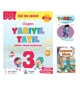 Üçgen 3.Sınıf Yarıyıl Tatil Kitabı 2023-2024 (1.Dönem Konularını Kapsar)