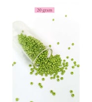 Dökme Cam Kum Boncuk (8/0) 3 mm - 20 Gram - Ihlamur Yeşili - BNC164