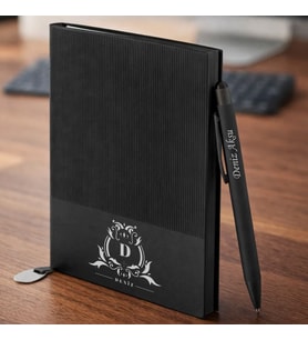 BK Gift Kişiye Özel İsimli Defter Kalem Seti -5, Hediye Kutulu Premium Not Defteri Seti, Kurumsal Promosyon Seti