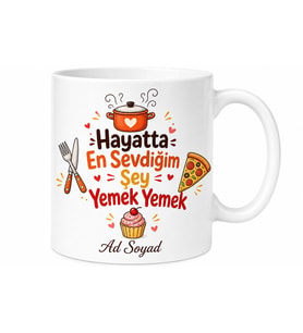 Sürekli Acıkanlara Midesine Düşkün Gurme Oburix Çay Kupası Hediye Bardak