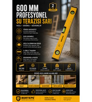 Profesyonel 600 mm Su Terazisi Duvar ve Montaj İşleri İçin