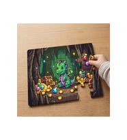 Mağarada Sevimli Yavru Ejderha Tasarımlı 24 Parça Ahşap Çocuk Puzzle