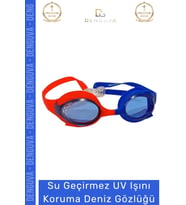 Deluxe Ayarlanabilir Kayış Su Geçirmez Uv Işını Koruma Silikon Plastik Antifog Çocuk Deniz Gözlüğü