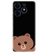 Tecno Spark 10 Pro Kılıf Resimli Desenli Silikon Platinium Series Hello Bear 1905