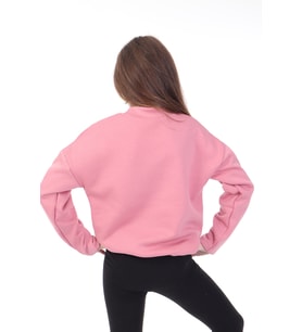 Toontoy Kız Çocuk Baskılı Sweatshirt (Gül Kurusu)