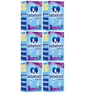 Bebehum 3 Numara Devam Sütü 9-12 Ay 800 gr x 6 Adet