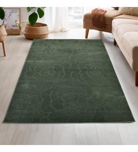 Latte Yumuşak Peluş Yeşil Çocuk Odası Oturma Odası Salon Mutfak Halısı K139A