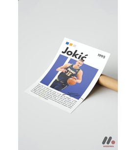Jokic Basketbol Posteri, Çerçevesiz Yüksek Kalite Duvar Afişi - Spor Severlere Hediye