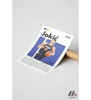 Jokic Basketbol Posteri, Çerçevesiz Yüksek Kalite Duvar Afişi - Spor Severlere Hediye