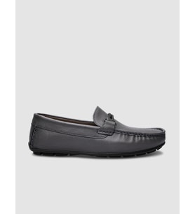 %100 Hakiki Deri Gri Tokalı Erkek Loafer