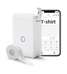 Powermaster PM-20343 Kablosuz Taşınabilir Bluetooth lu Etiket Makinesi Yapışkanlı 15mm Genişlik Kablosuz Yazıcı