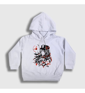 Presmono Unisex Çocuk Beyaz Hu Tao Oyun Genshin Impact Kapüşonlu Sweatshirt 359672tt