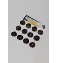 Mühürcüm Antique Rosebuds 12 Adet 3D Hazır Kendinden Yapışkanlı Sticker Mühür RM2105