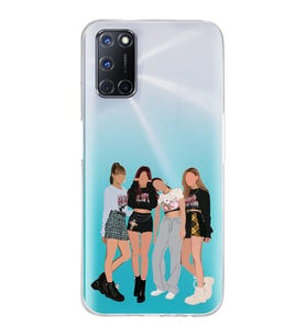 Oppo A52/A72/A92 Uyumlu Blackpink Tasarımlı Şeffaf Telefon Kılıfı