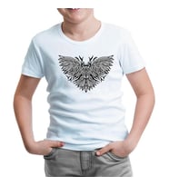 Angry Owl Tattoo Beyaz Çocuk Tshirt