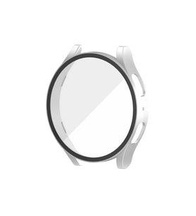 Samsung Galaxy Watch 5 44mm Uyumlu Sert PC Kasa ve Ekran Koruyucu Zore Watch Gard 14 (Gümüş)