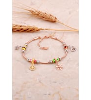 Mineli Rose Gümüş Şans Bileklik 4510