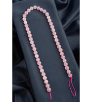 Pembe Kuvars Doğal Taş Kristal Kesim 8mm Dizi [AA]