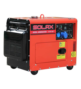 Solax 8.5GF LDE 5.7kW 456cc 190kg Tekerli Kabinli Marşlı Monofaze Dizel Jeneratör