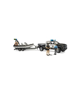 BRUDER 02507 ZODYAK VE POLİS ARACI RÖMORKLU 2 FİGÜR