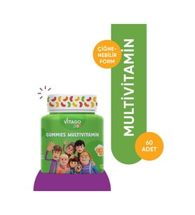 Kids Gummies Multivitamin Multimineral Içeren 60 Adet Çiğnenebilir Gummy Jel