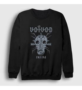 Presmono Unisex Siyah Infini Müzik Voivod Sweatshirt 509690tt