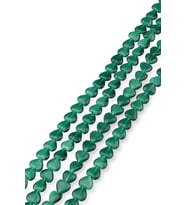 12X12 MM Yeşil Kalp Kedi Gözü Taşı Dizi