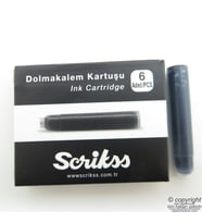 Scrikss Dolma Kalem Kartuşu Siyah 6lı Paket X 12 Paket