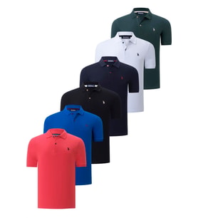 ALTILI SET T8561 DEWBERRY ERKEK T-SHIRT-SİYAH-BEYAZ-LACİVERT-NAR-SAKS-HAKİ (Karışık)