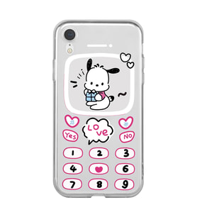 Iphone XR Uyumlu Kawaii Köpek Tasarımlı Şeffaf Telefon Kılıfı