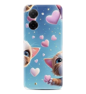 Xiaomi Redmi A5 4G Kılıf Boutique Baskılı Resimli Kalp ve Kedi Pcode -035
