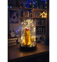 Fanus İçinde Aslan Figürlü ve Kupa Detaylı Taraftarlar İçin Peri Led Dekoratif Işık Hediye (Çok Renkli)