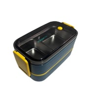 VAGONLİFE PASLANMAZ ÇELİK 3 BÖLMELİ YEMEK KABI 2 KATLI - LUNCH BOX BL50002-2 1400ML - MAVİ