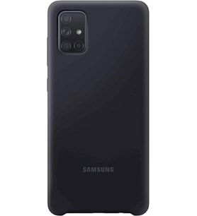 Galaxy A71 ile Uyumlu Silikon Kılıf Siyah EF-PA715TBEGWW