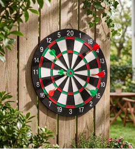 36 cm Profesyonel Görünümlü Dart Tahtası – 6 İğne Uçlu Dart Oklu Duvar Tipi Hedef Oyunu Seti