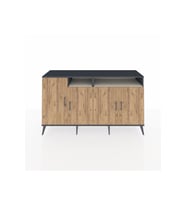 Kronos Konsol 6 Raflı 4 Kapaklı 176x59x99 Antrasit-Çam/Aytaşı