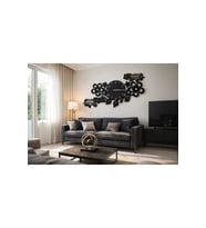KİŞİYE ÖZEL Yeni Tasarım Modern SALON DUVAR SAATİ 60 cm