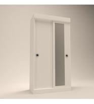 Kenzlife gardırop sürgülü kapaklı kapılı karanfil090 byz aynalı gardolap dolap (Karışık)
