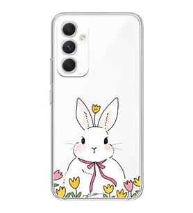 Samsung Galaxy A55 Uyumlu Tavşan Tasarımlı Şeffaf Telefon Kılıfı