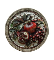 e38 EL İŞÇİLİĞİ FOLYO KABARTMA NAR TABLO 35*35 CM - 6619