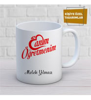 Kişiye Özel İsim Yazılabilir Canım Öğretmenim Kupa Bardak